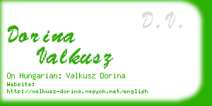 dorina valkusz business card